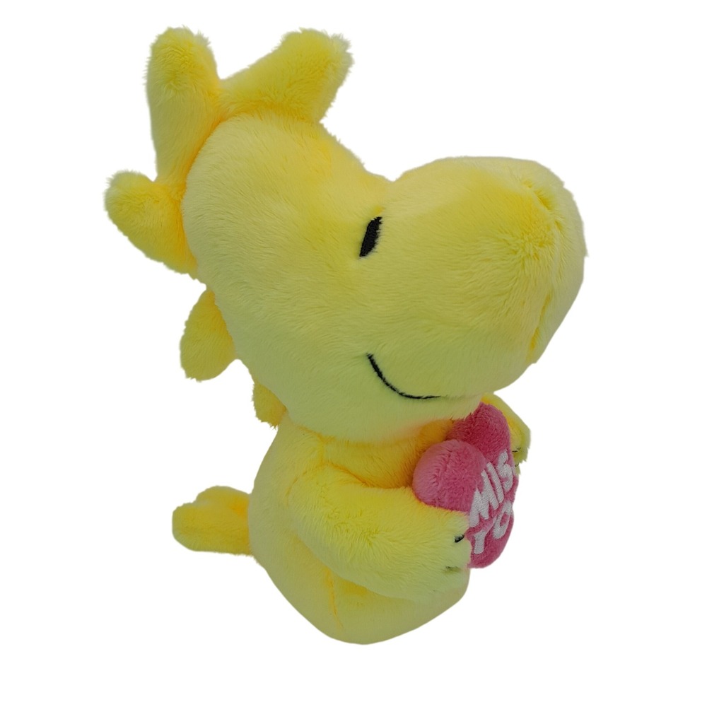 Peanuts Woodstock Miss You Heart Plush Yellow Bird Ruz 7 Inch Stuffed Toy